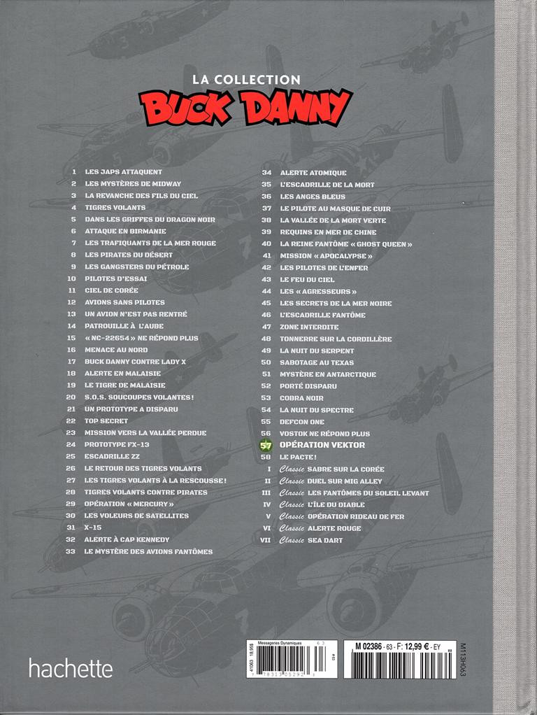Verso de l'album Buck Danny La collection Tome 57 Opération Vektor