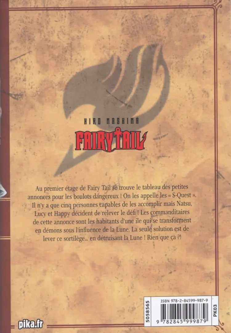 Verso de l'album Fairy Tail 4