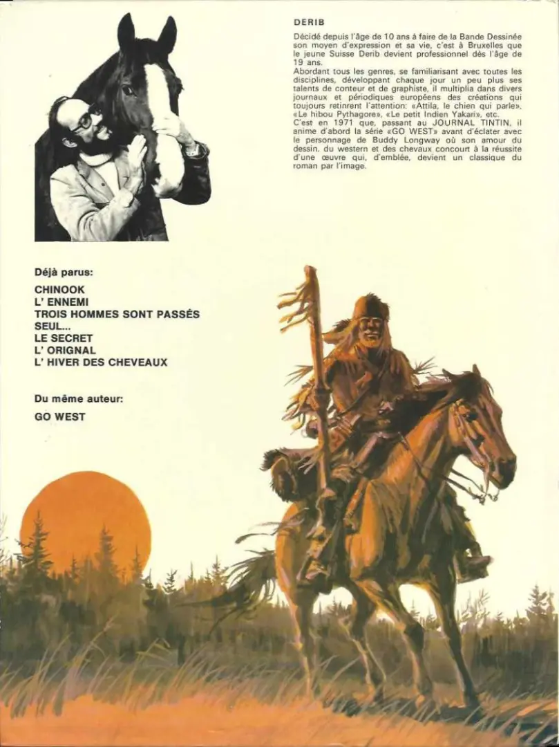 Verso de l'album Buddy Longway Tome 5 Le secret
