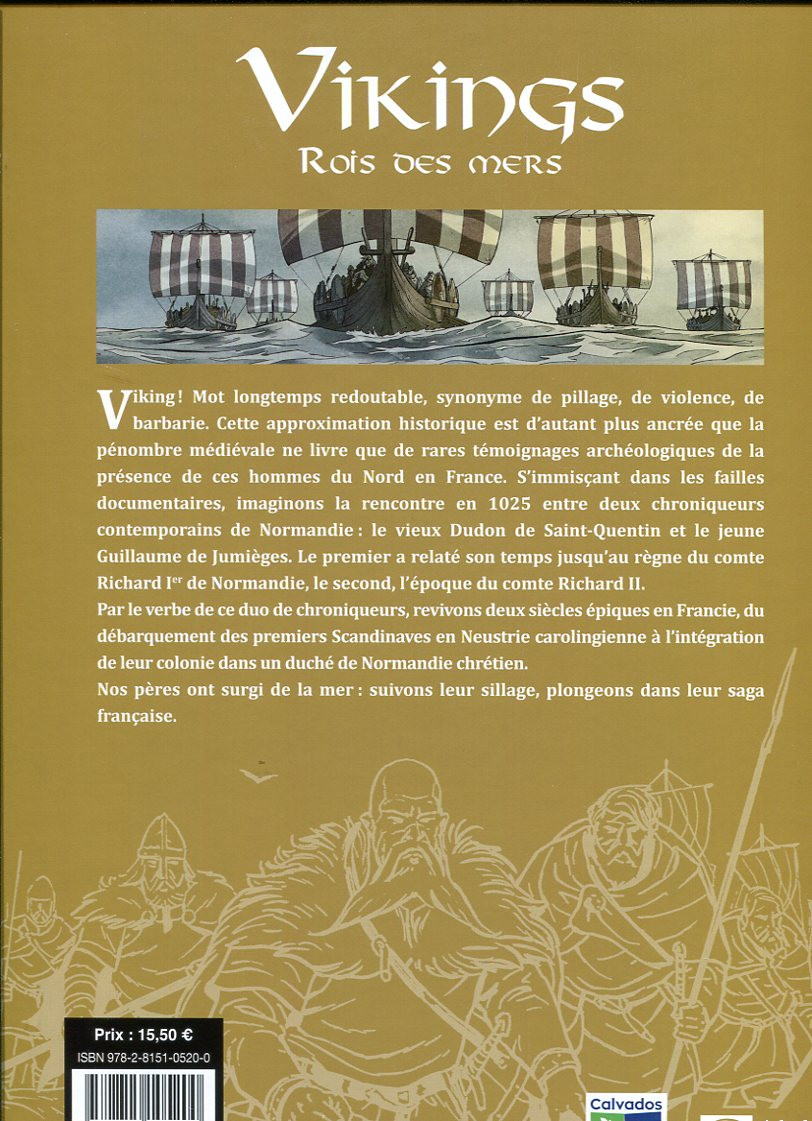 Verso de l'album Vikings Rois des mers