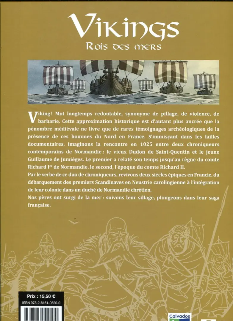 Verso de l'album Vikings Rois des mers