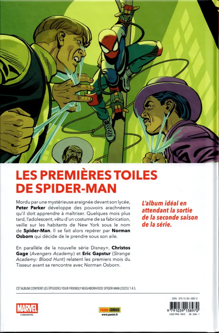 Verso de l'album Votre fidèle serviteur Spider-man Vieille école / Nouvelle école