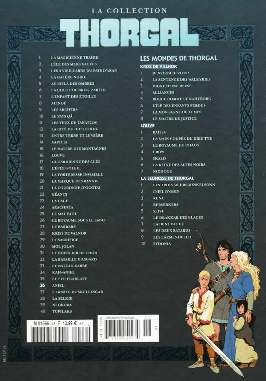 Verso de l'album Thorgal - La collection Tome 46 Aniel