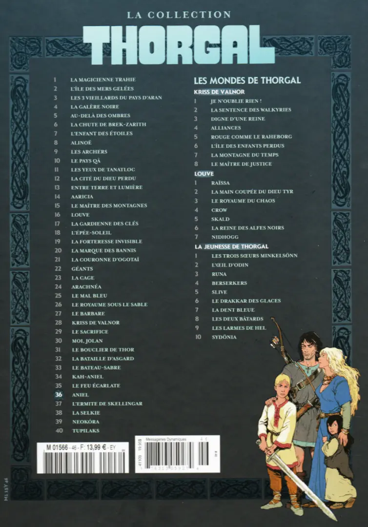 Verso de l'album Thorgal - La collection Tome 46 Aniel