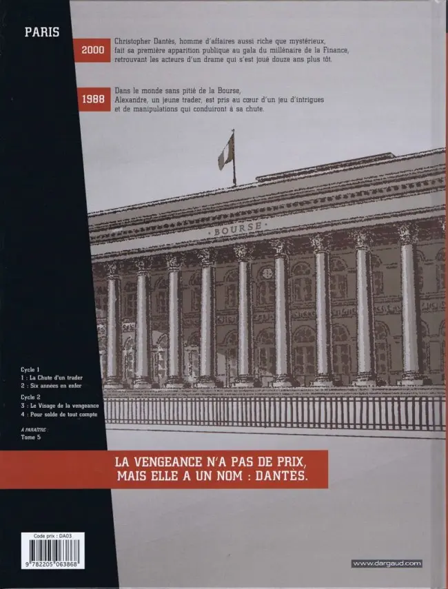 Verso de l'album Dantès Tome 4 Pour solde de tout compte