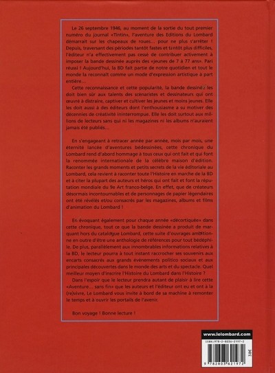Verso de l'album Le Lombard : L'aventure sans fin Tome 3 1996-2006