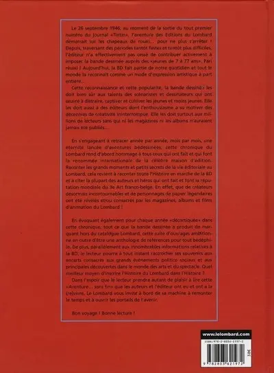 Verso de l'album Le Lombard : L'aventure sans fin Tome 3 1996-2006