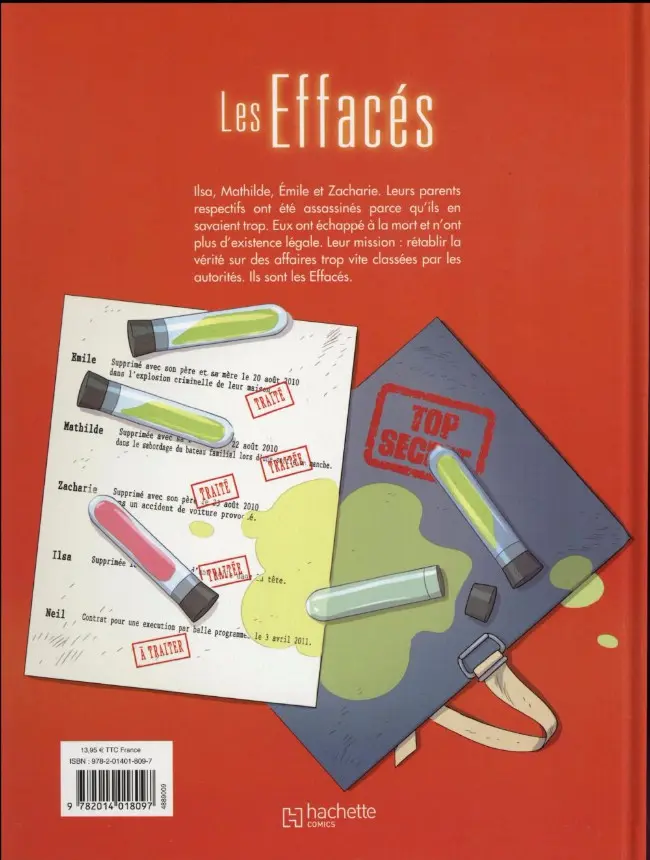 Verso de l'album Les Effacés Tome 1