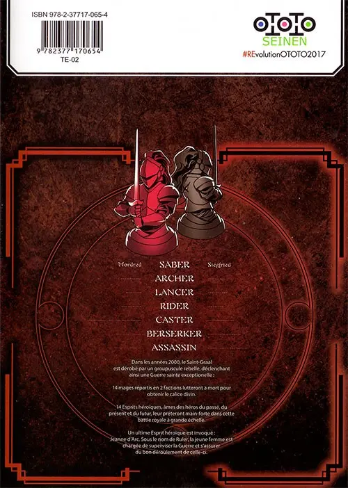 Verso de l'album Fate / Apocrypha Volume 1