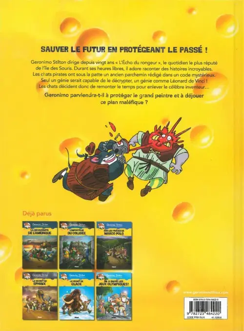 Verso de l'album Geronimo Stilton Tome 7 Qui a volé la Joconde ?