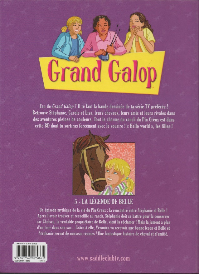 Verso de l'album Grand Galop Tome 5 La légende de Belle