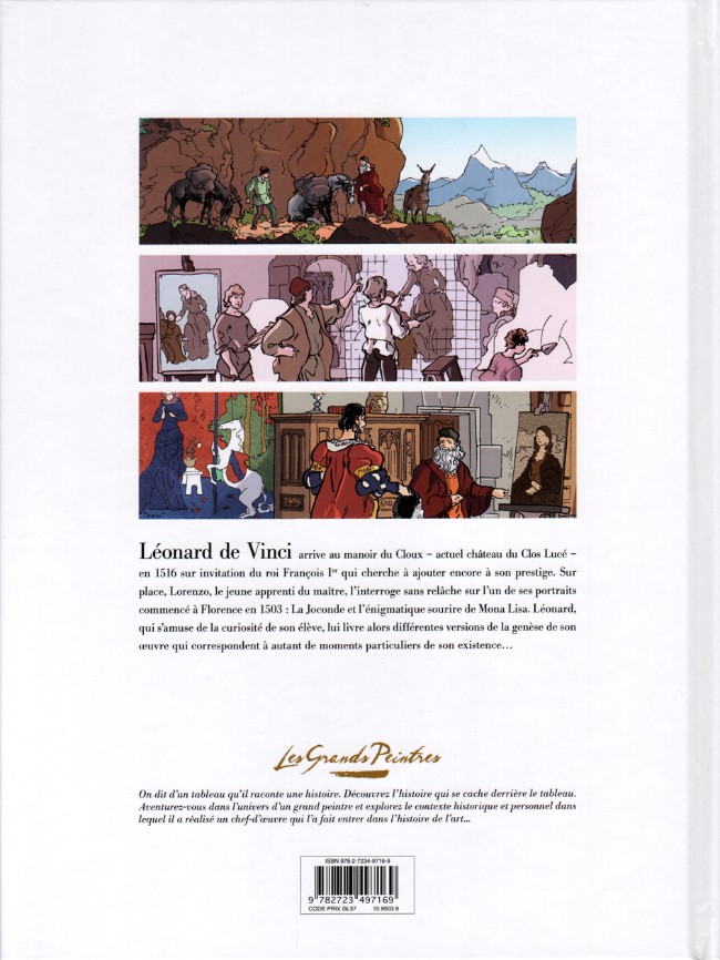 Verso de l'album Les Grands Peintres Tome 6 Léonard de Vinci