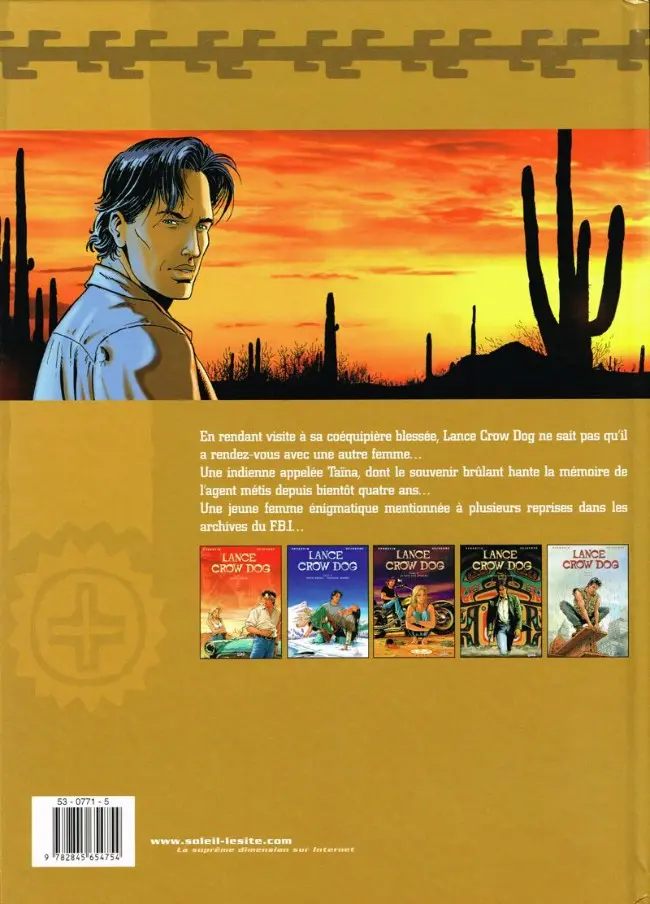 Verso de l'album Lance Crow Dog Tome 5 Taïna