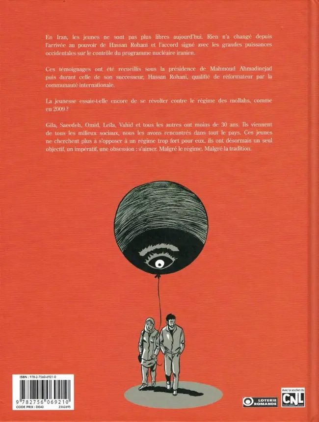 Verso de l'album Love story à l'iranienne