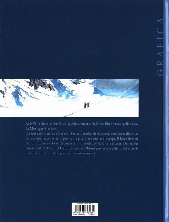 Verso de l'album Mont-Blanc Le Royaume de la Déesse Blanche