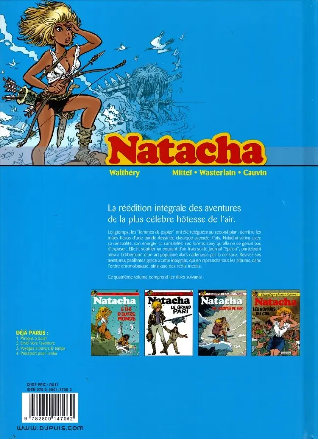 Verso de l'album Natacha Intégrale 4 Passeport pour l'enfer