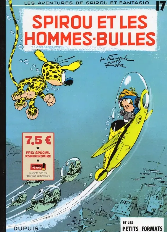 Couverture de l'album Spirou et Fantasio Tome 17 Spirou et les hommes-bulles