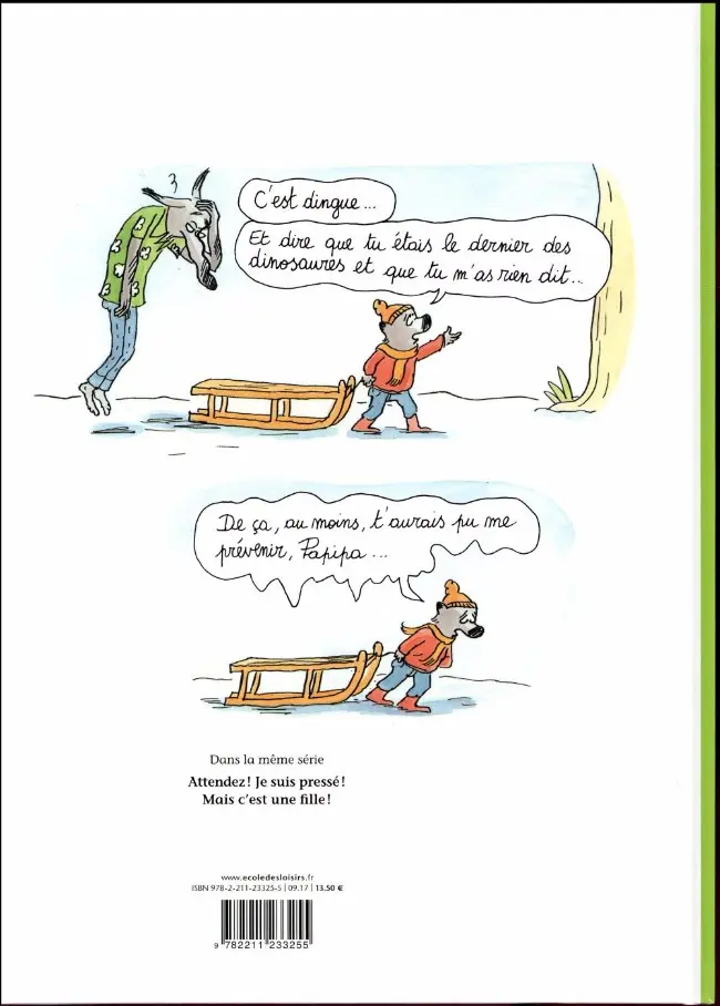Verso de l'album Raoul T'aurais pu prévenir avant de partir...