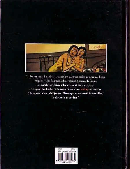 Verso de l'album Le sang des voyous