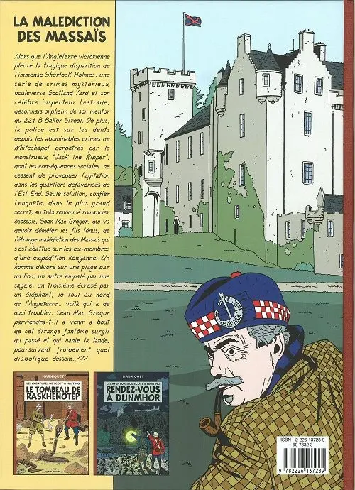 Verso de l'album Les aventures de Sean Mac Gregor Tome 1 La malédiction des Massaïs