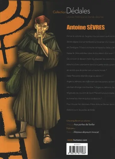 Verso de l'album Antoine Sèvres Tome 2 Aux portes de l'enfer