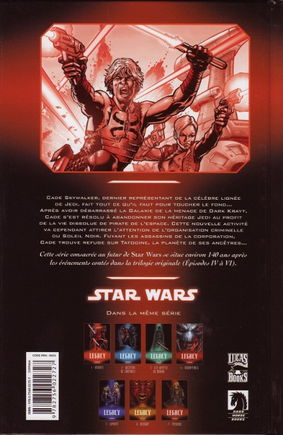 Verso de l'album Star Wars - Legacy Tome 7 Tatooine