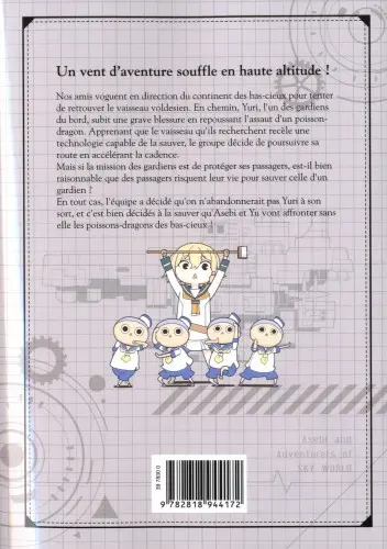 Verso de l'album Asebi et les aventuriers du ciel 6