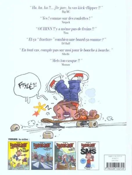 Verso de l'album Yoman Tome 5 Yoman kiffe le skate