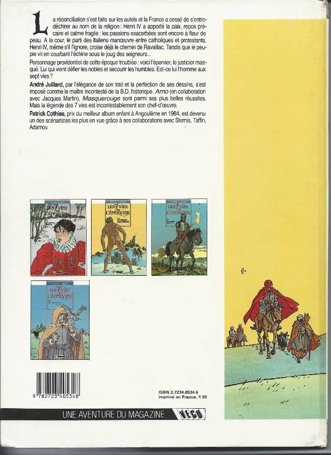 Verso de l'album Les 7 Vies de l'Épervier Tome 2 Le temps des chiens
