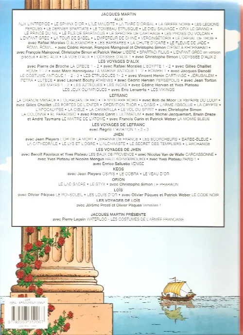 Verso de l'album Alix Tome 3 L'île maudite
