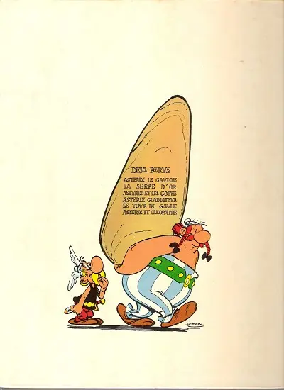 Verso de l'album Astérix Tome 4 Astérix gladiateur