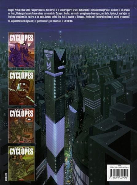 Verso de l'album Cyclopes Tome 1 La recrue