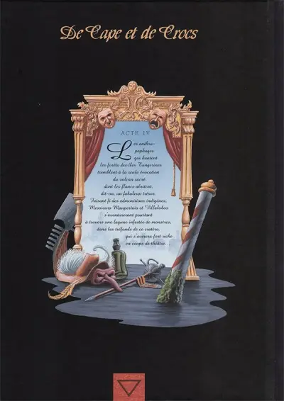 Verso de l'album De Cape et de Crocs Tome 4 Le mystère de l'île étrange