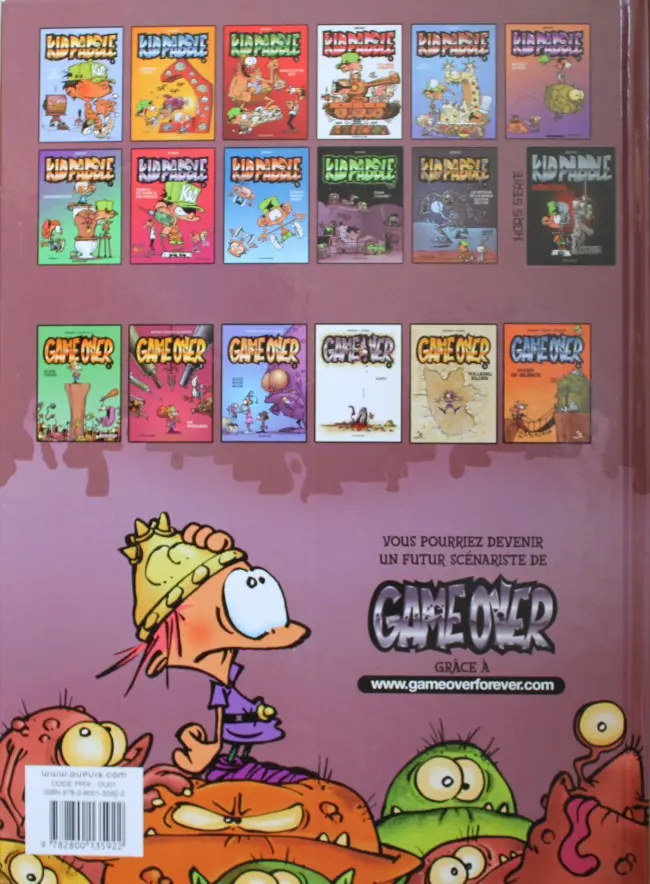 Verso de l'album Game over Tome 1 Blork Raider