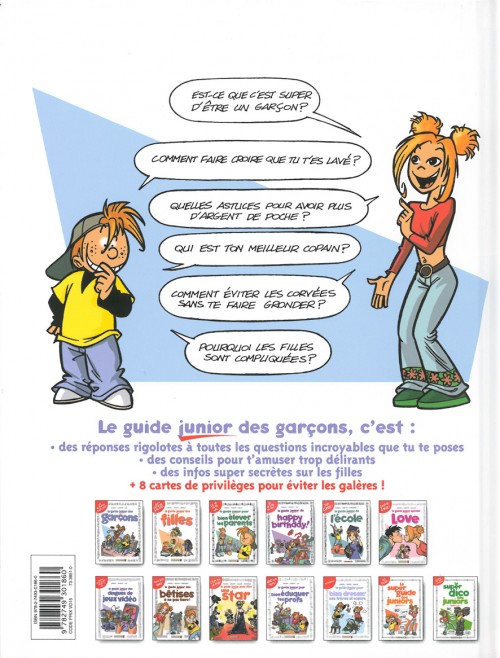Verso de l'album Les guides junior Tome 1 Le guide junior des garçons