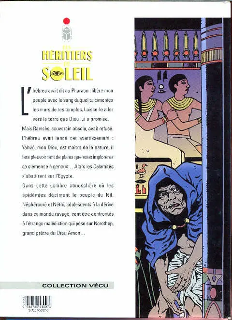 Verso de l'album Les Héritiers du soleil Tome 1 Le masque de mort
