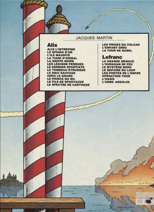 Verso de l'album Lefranc Tome 3 Le mystère Borg