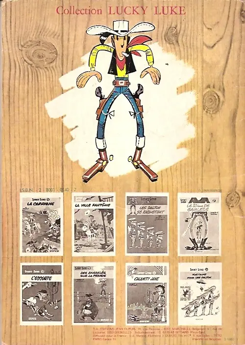 Verso de l'album Lucky Luke Tome 1 La mine d'or de Dick Digger