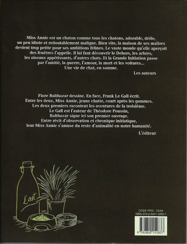 Verso de l'album Miss Annie Tome 1