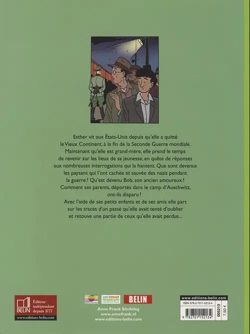 Verso de l'album La Quête d'Esther