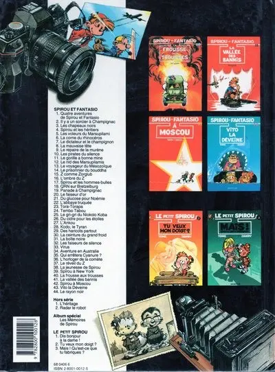 Verso de l'album Spirou et Fantasio Tome 10 Les pirates du silence