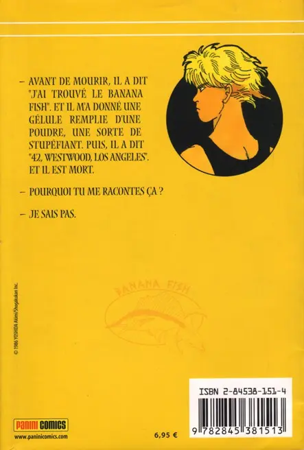 Verso de l'album Banana fish 3