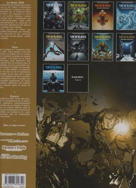 Verso de l'album Travis Tome 1 Huracan