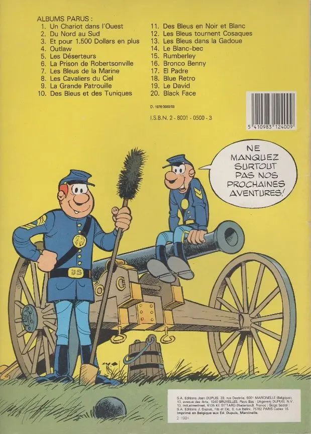 Verso de l'album Les Tuniques Bleues Tome 9 La grande patrouille