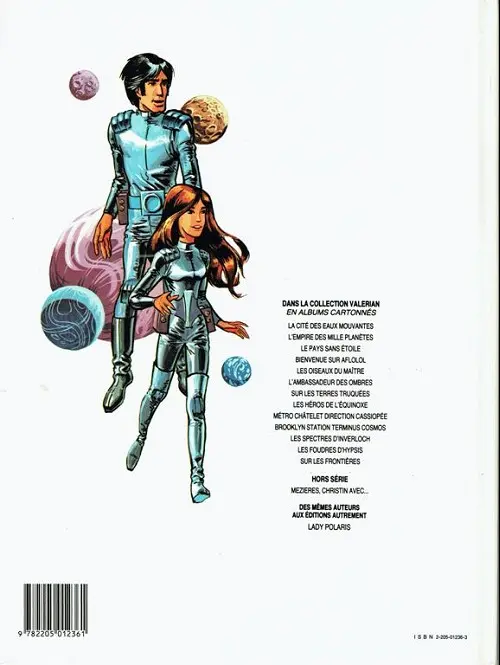 Verso de l'album Valérian Tome 8 Les héros de l'Equinoxe