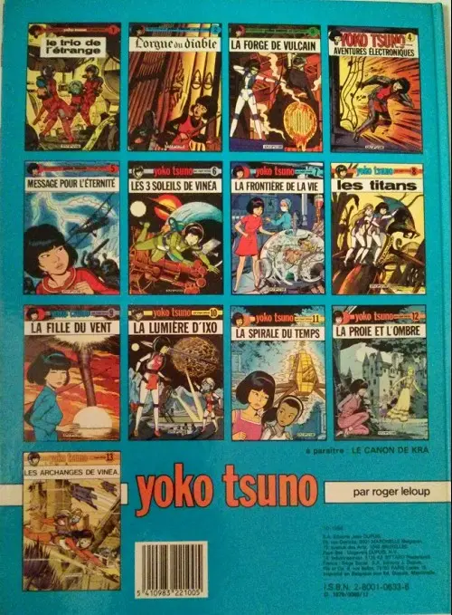 Verso de l'album Yoko Tsuno Tome 9 La fille du vent