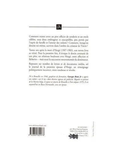 Verso de l'album Un oncle nommé Hergé