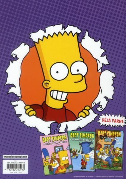 Verso de l'album Bart Simpson Tome 4 Quel livre épouvantable !