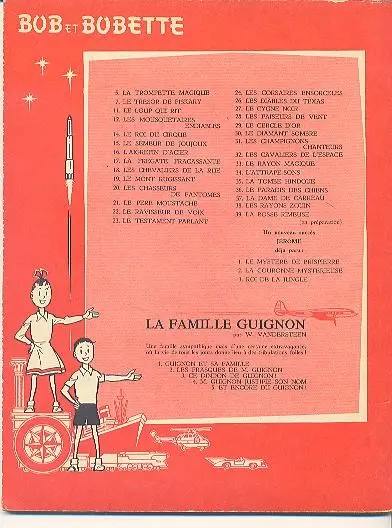Verso de l'album Bob et Bobette Tome 38 Les rayons zouin