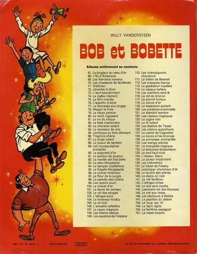 Verso de l'album Bob et Bobette Tome 151 La rosse bizarre